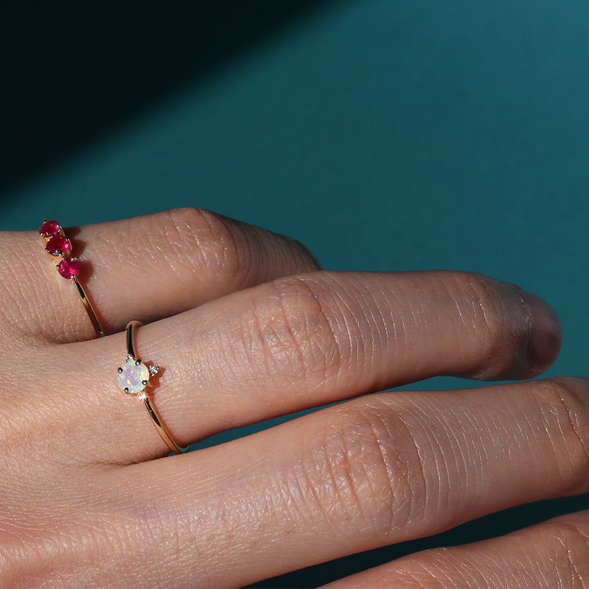 TRIPLE GEMS RING