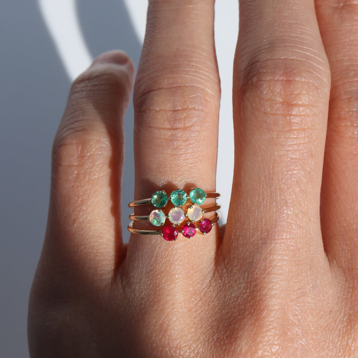 TRIPLE GEMS RING