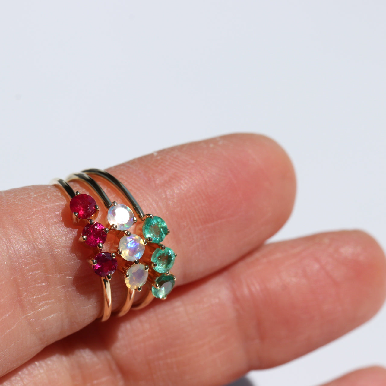 TRIPLE GEMS RING