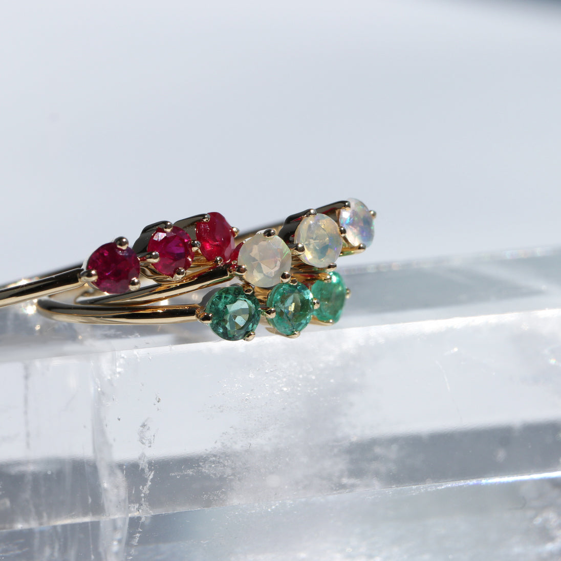 TRIPLE GEMS RING