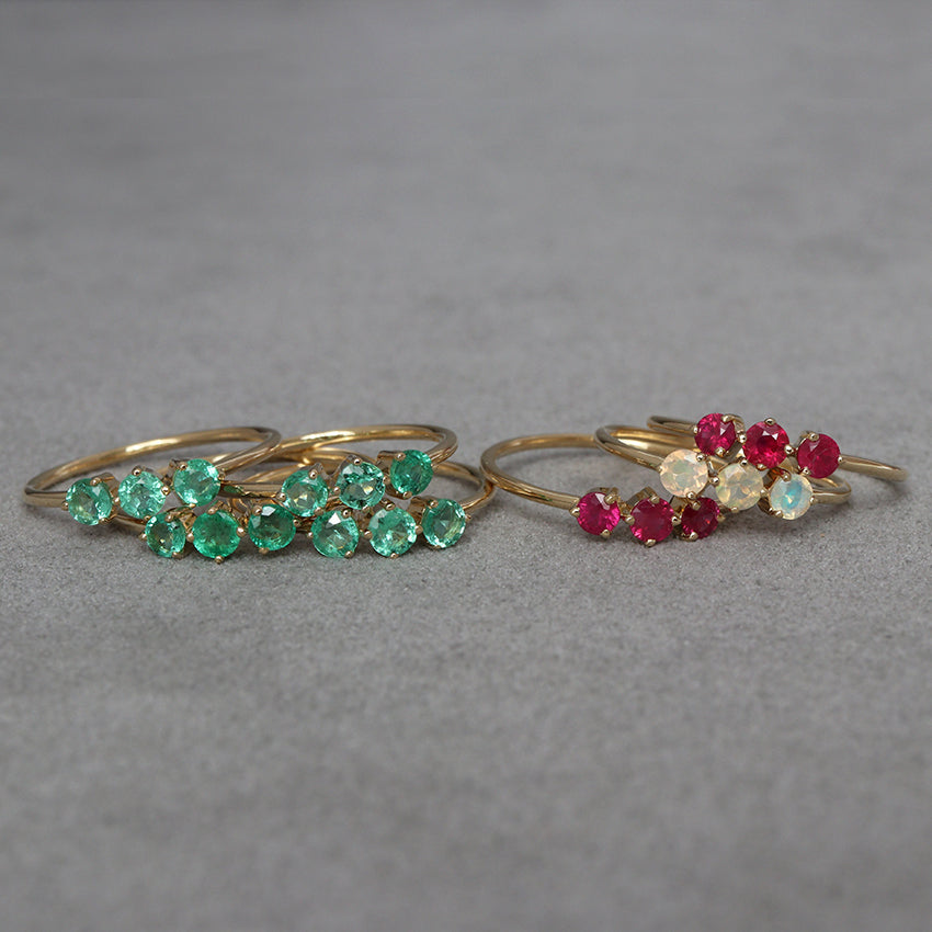 TRIPLE GEMS RING