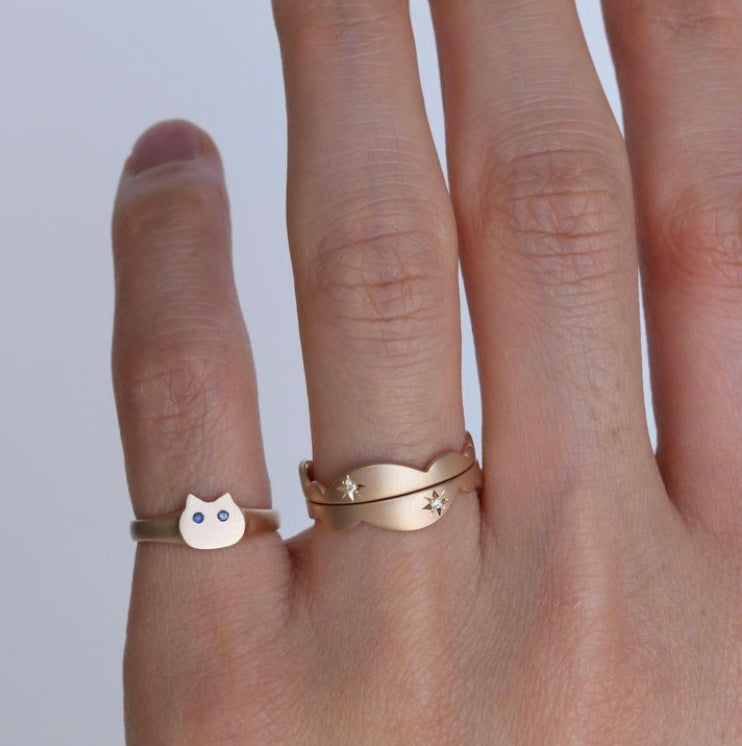 NEKO SIGNET RING – KOMI ONLINE-Japanese Store