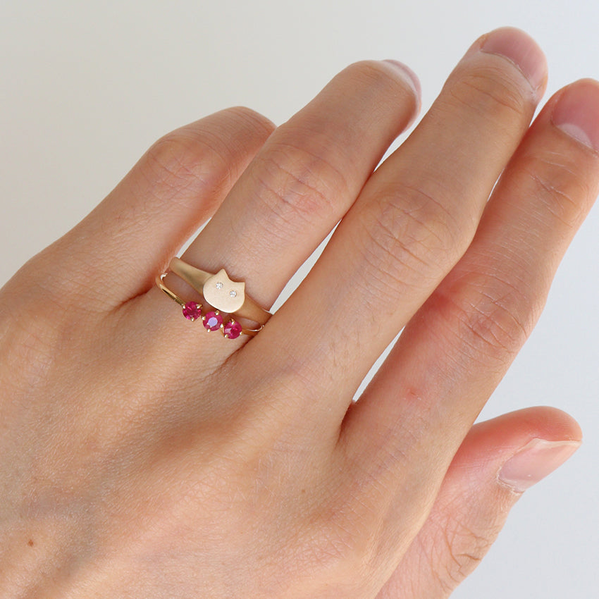 NEKO SIGNET RING – KOMI ONLINE-Japanese Store